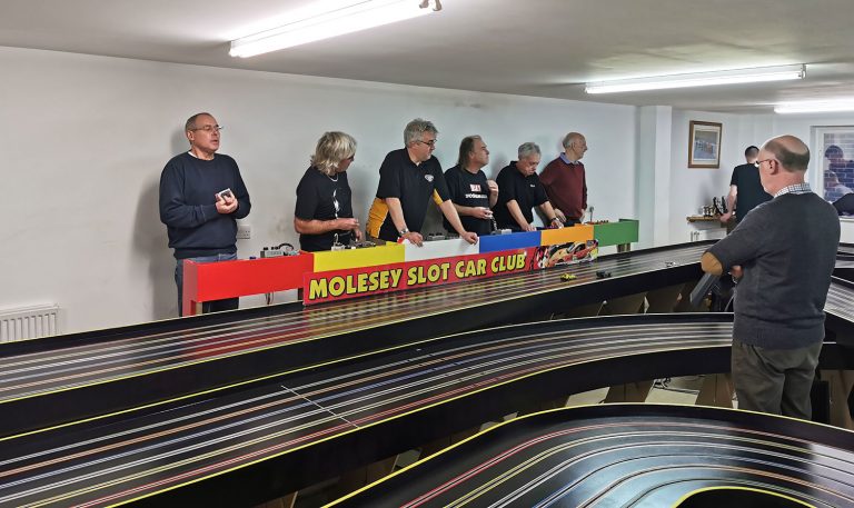 Molesey Scalextric Club track and drivers GT Open 2019