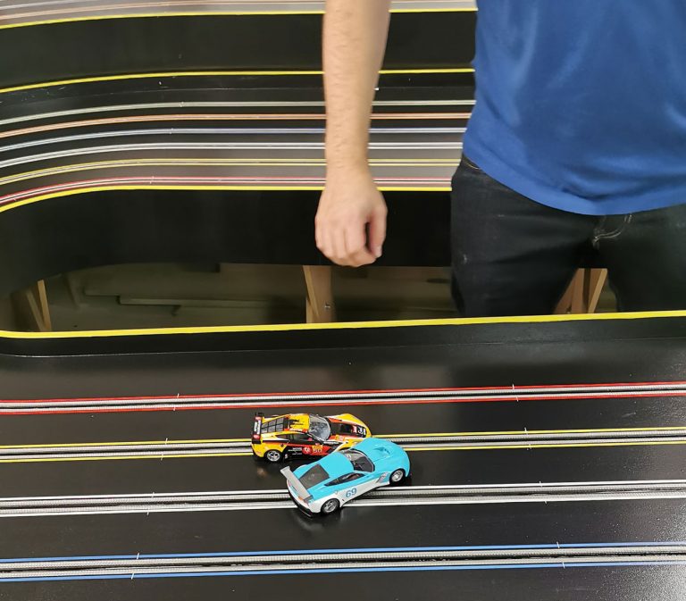 Molesey Scalextric Club cars on track GT Open 2019