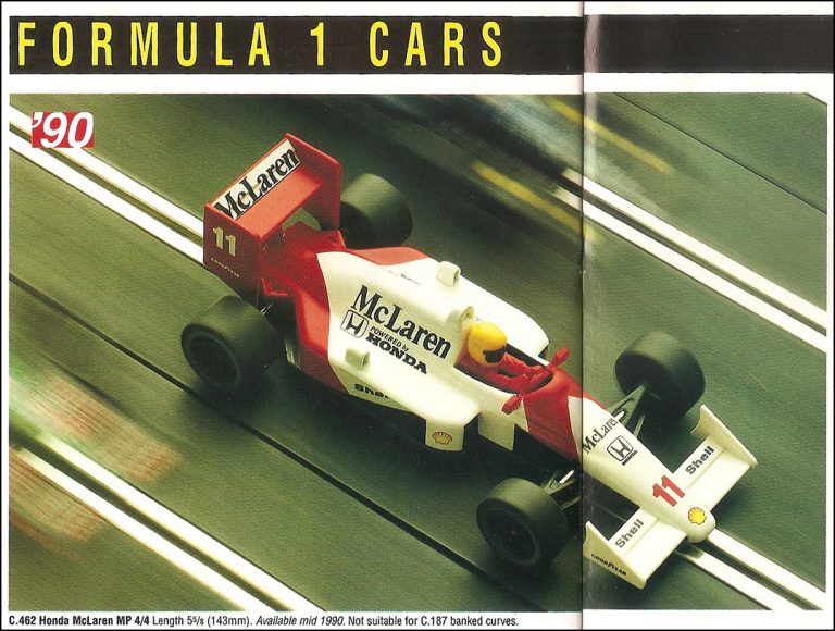 Scalextric C462 McLaren Honda MP4/4 slot car catalogue illustration