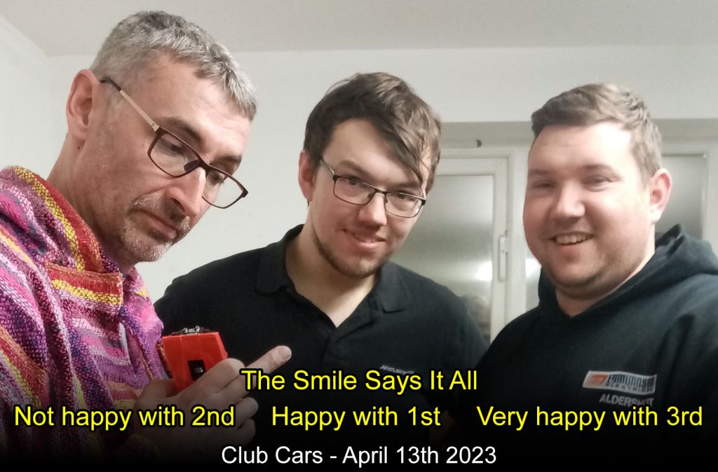 Molesey Scalextric Club 2023 podium April 13
