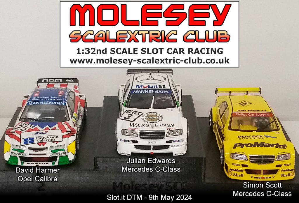 Molesey Scalextric Club 2024 podium May 09