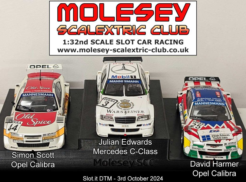 Molesey Scalextric Club 2024 podium dtm oct 03
