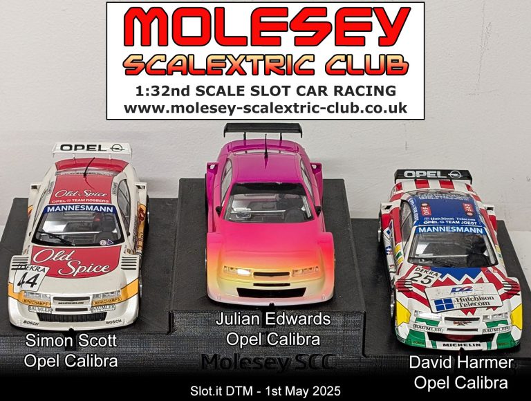 Molesey Scalextric Club 2025 podium dtm may 01